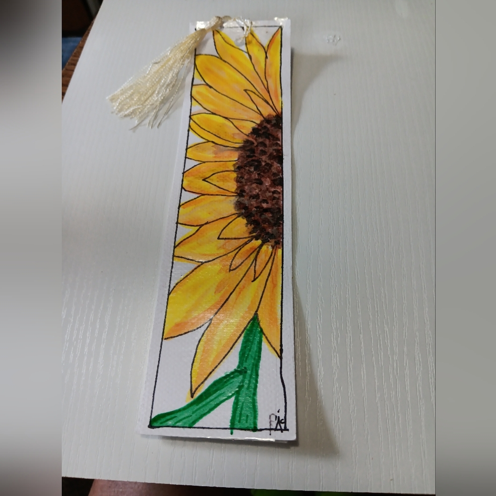 Sunflower Bookmark with Tassel